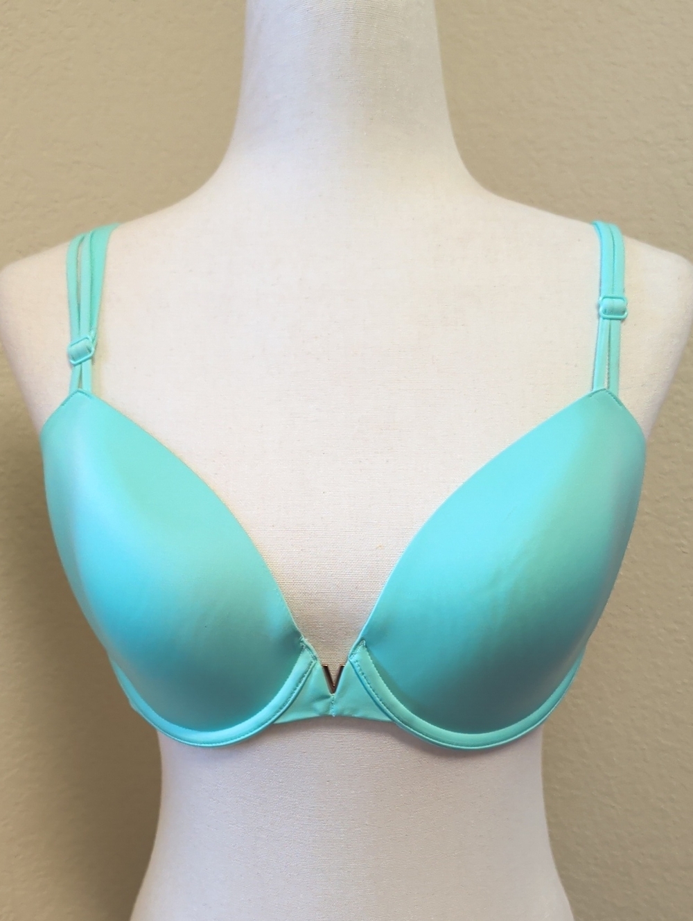 Victoria's Secret Teal Lined Demi Bra Size 34 DD Like New!!
